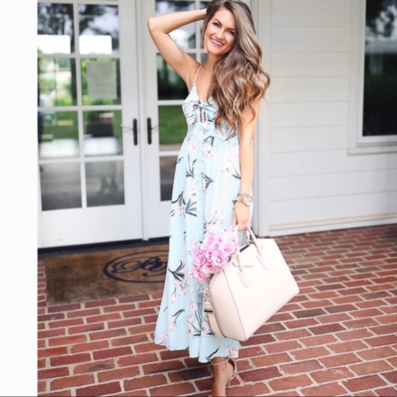 pastel floral midi dress